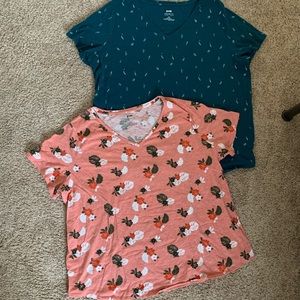 Set of 2 tag-free relaxed fit everyday tee